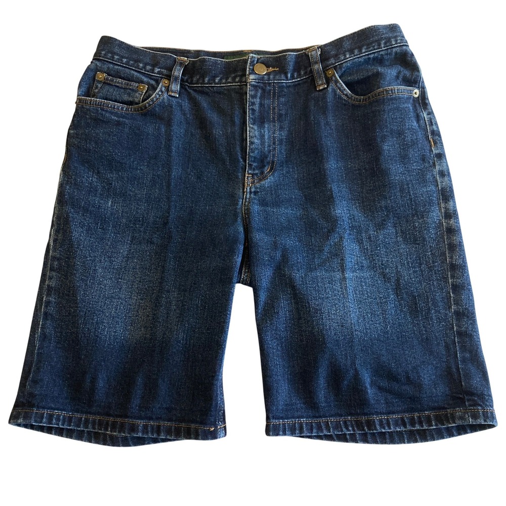 Lauren Ralph Lauren Shorts Womens 8 (30" Waist) Dark Wash Denim Bermuda